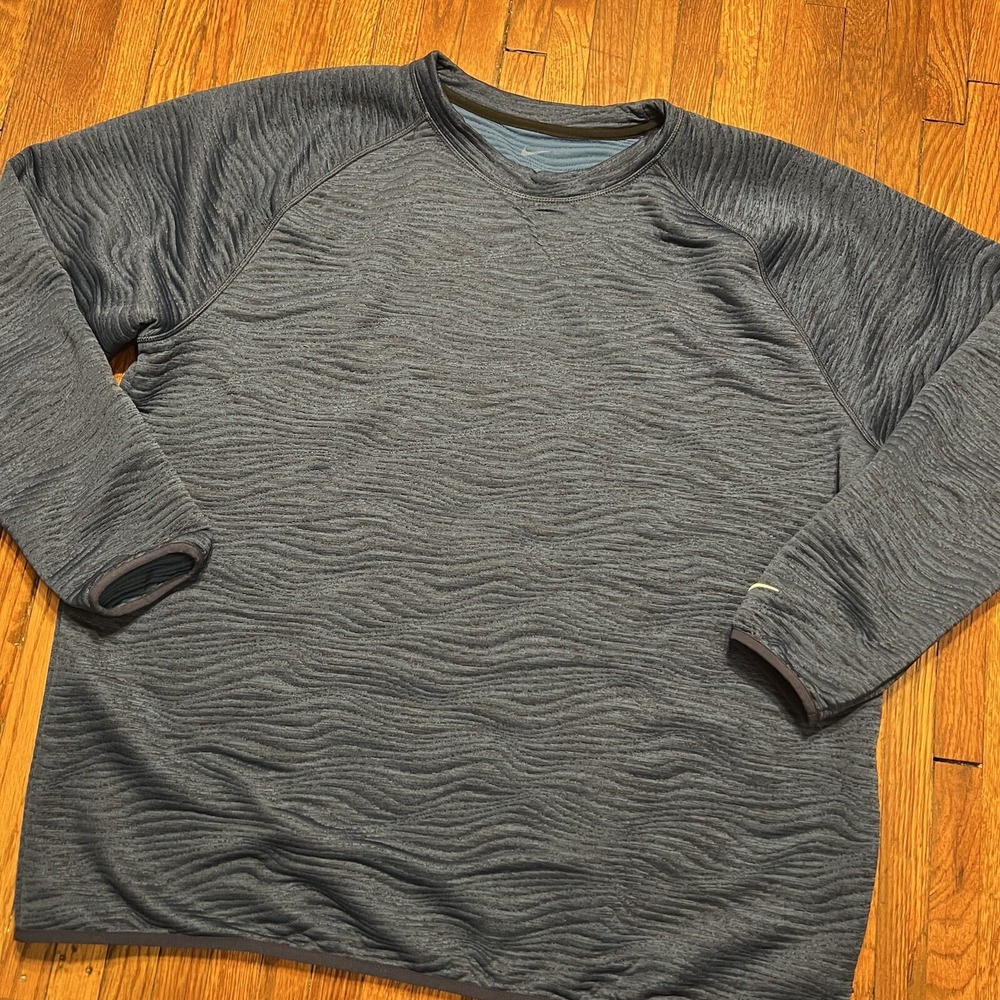 Nike Golf Dri-Fit TOUR Swirl Quilted Crew Sweatshirt XXL $105 FD5835-410 Preown - Picture 2 of 9